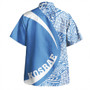Kosrae Hawaiian Shirt Coat Of Arm Lauhala Circle