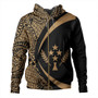 Kosrae Hoodie Coat Of Arm Lauhala Gold Circle