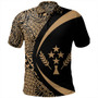 Kosrae Polo Shirt Coat Of Arm Lauhala Gold Circle