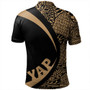 Yap Polo Shirt Coat Of Arm Lauhala Gold Circle