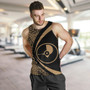 Yap Tank Top Coat Of Arm Lauhala Gold Circle