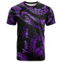 Tonga Polynesian Custom Personalised T-Shirt - Poly Tattoo Purple Version 1