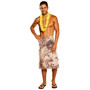 American Samoa Hibiscus Flowers Vintage Style Lavalava