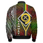 Vanuatu Bomber Jacket - Vanuatu Independence Anniversary Flag Style Polynesian Patterns