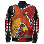 Papua New Guinea Bomber Jacket - Paradise Bird Of Papua New Guinea with Polynesian Patterns