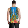 Tuvalu Polynesian Men Tank Top - Tuvalu Independence Day with Polynesian Hibiscus