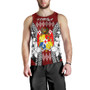 Tonga Men Tank Top - Pattern Inspired By Tonga And Polynesian With Coat Of Arms