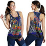 Guam Women Racerback Tank - Guam Independence Day '' Wish You A Very Happy Independence Day '' With Polynesian Patterns