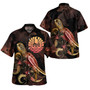 Tahiti Short Sleeve Shirt - Custom Tahiti Pride With Polynesian Turtle Blooming Hibiscus Gold