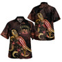 Hawaii Short Sleeve Shirt - Custom Hawaii Seal With Polynesian Turtle Blooming Hibiscus Gold