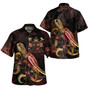 FiJi Short Sleeve Shirt - Custom FiJi Pride With Polynesian Turtle Blooming Hibiscus Gold