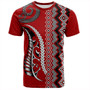 New Zealand T-Shirt Maori Fabic Pattern Silvers Fern