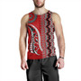 New Zealand Tank Top Maori Fabic Pattern Silvers Fern