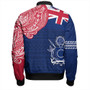 Cook Islands Bomber Jacket Polynesian Flag With Coat Of Arms