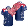 Cook Islands Short Sleeve Shirt Polynesian Flag With Coat Of Arms