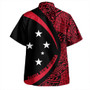 Papua New Guinea Hawaiian Shirt Coat Of Arm Lauhala Circle