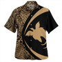 Papua New Guinea Hawaiian Shirt Coat Of Arm Lauhala Gold Circle