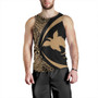 Papua New Guinea Tank Top Coat Of Arm Lauhala Gold Circle