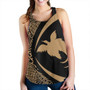 Papua New Guinea Women Tank Coat Of Arm Lauhala Gold Circle