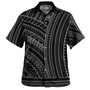 Polynesian Hawaiian Shirt Polynesia Pattern Grey