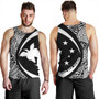 Papua New Guinea Tank Top Coat Of Arm Lauhala White Circle