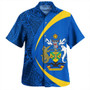 Solomon Islands Hawaiian Shirt Coat Of Arm Lauhala Circle