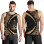 Solomon Islands Tank Top Coat Of Arm Lauhala Gold Circle