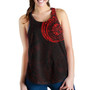 Polynesian Women Racerback Tank - Polynesian Tattoo Style Version 2 Red