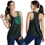 Polynesian Women Racerback Tank - Polynesian Tattoo Style Version 2 Turquoise