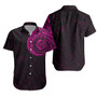 Polynesian Short Sleeve Shirt - Polynesian Tattoo Style Version 2 Pink