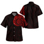 Polynesian Hawaiian Shirt - Polynesian Tattoo Style Version 2 Red