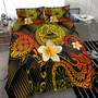 American Samoa Polynesian Bedding Set - Lauhala Turtle Plumeria Tropical