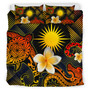 Marshall Islands Polynesian Bedding Set - Lauhala Turtle Plumeria Tropical