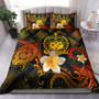 Samoa Polynesian Bedding Set - Lauhala Turtle Plumeria Tropical