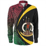 Vanuatu Long Sleeve Shirt Coat Of Arm Lauhala Circle