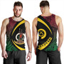 Vanuatu Tank Top Coat Of Arm Lauhala Circle