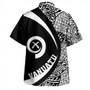 Vanuatu Hawaiian Shirt Coat Of Arm Lauhala White Circle