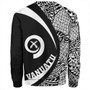 Vanuatu Sweatshirt Coat Of Arm Lauhala White Circle