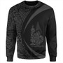 New Caledonia Sweatshirt Coat Of Arm Lauhala Gray Circle