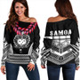 The Samoan Chief Off Shoulder Sweatshirt Black