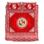 Tonga Bedding Set Ngatu Pattern Coat Of Arms Style