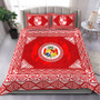 Tonga Bedding Set Ngatu Pattern Coat Of Arms Style