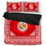 Tonga Bedding Set Ngatu Pattern Coat Of Arms Style
