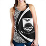 Kiribati Women Tank Coat Of Arm Lauhala White Circle