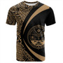 Marshall Islands T-Shirt Coat Of Arm Lauhala Gold Circle