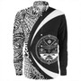 Marshall Islands Long Sleeve Shirt Coat Of Arm Lauhala White Circle