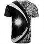 Marshall Islands T-Shirt Coat Of Arm Lauhala White Circle