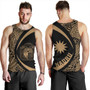 Nauru Tank Top Coat Of Arm Lauhala Gold Circle