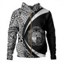 Nauru Hoodie Coat Of Arm Lauhala White Circle