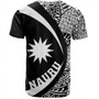 Nauru T-Shirt Coat Of Arm Lauhala White Circle